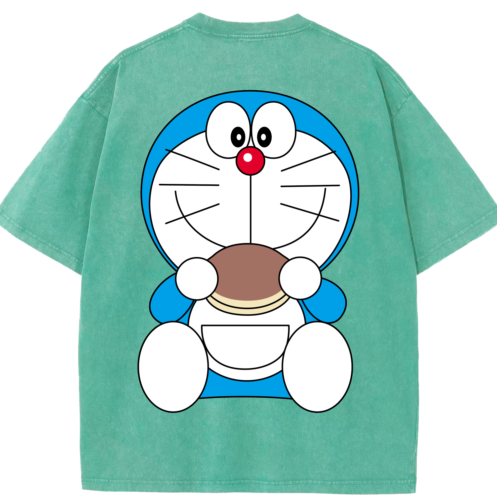 （画像用） ドラえもん Doraemon 綿100% ヴィンテージ風 半袖Tシャツ（背面プリント）